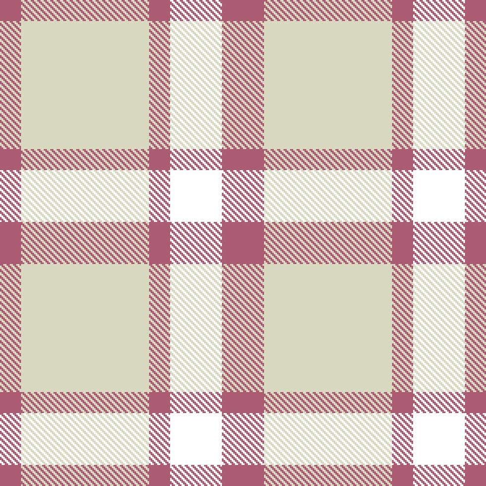 Modern Seamless Tartan in Metallic Dusky Rose tones Textile Design vector