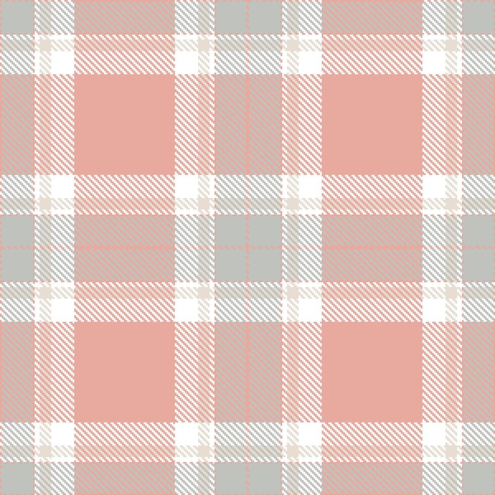 Modern Seamless Tartan in Light Pinkish Tan tones Textile Design Variant 2065 vector