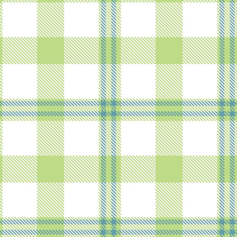 Modern Seamless Tartan in Dark Pale Olive Green tones Textile Design vector