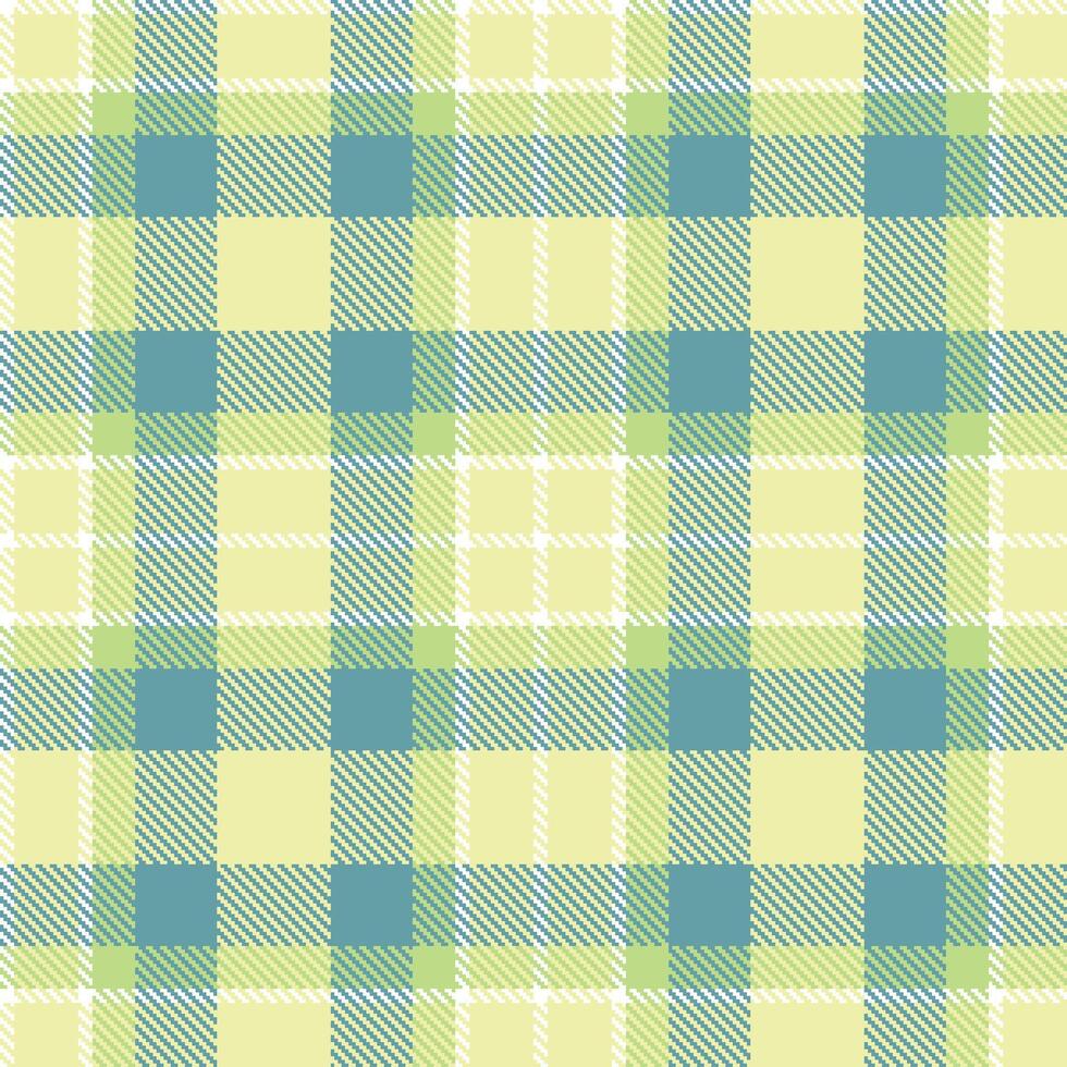 Rich White and Pastel Light Khaki Seamless Tartan Textile Design vector