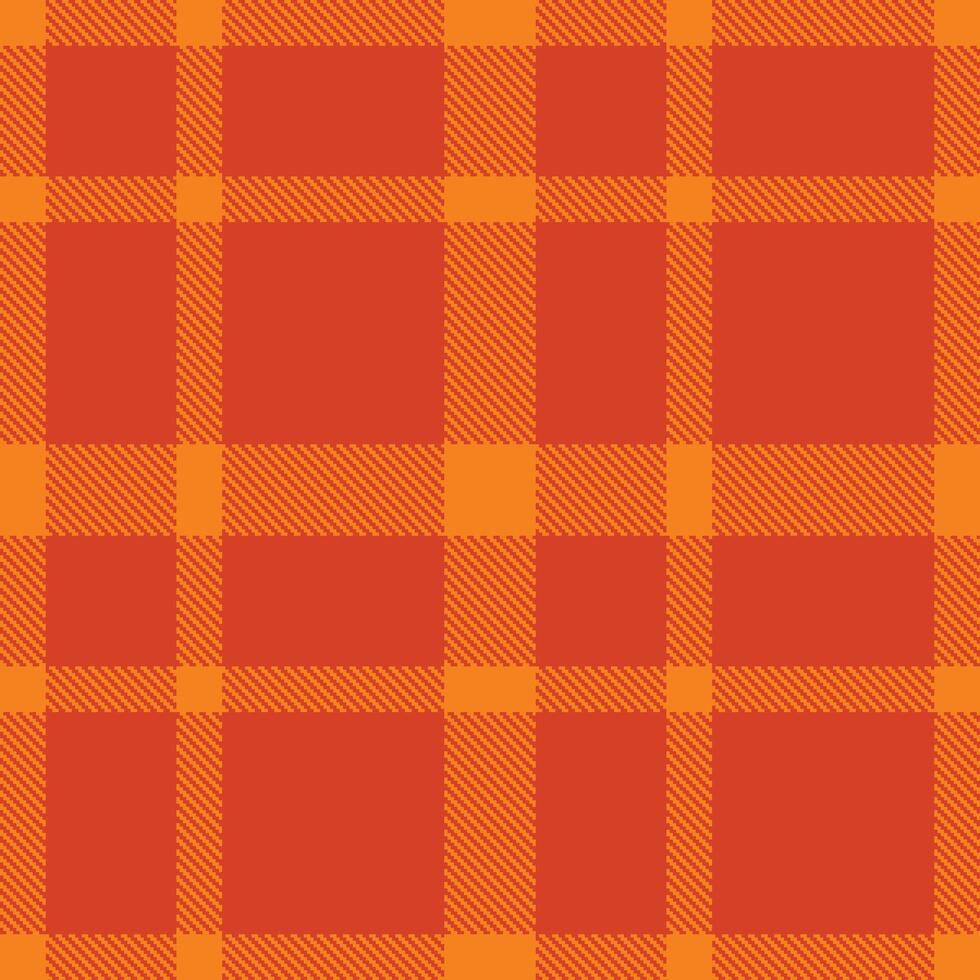 Modern Seamless Tartan in Iridescent Pumpkin Orange tones Textile Design vector