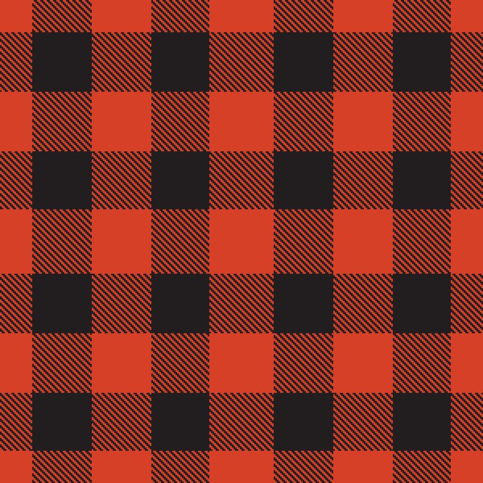 Modern Seamless Tartan in Pale Deep Orange tones Textile Design vector