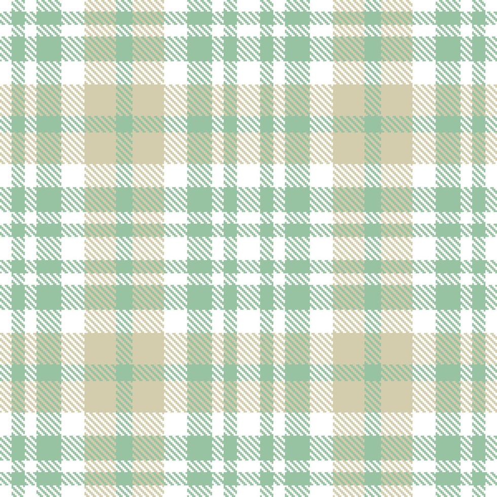 Deep White and Deep Greenish Grey Seamless Tartan Textile Design vector
