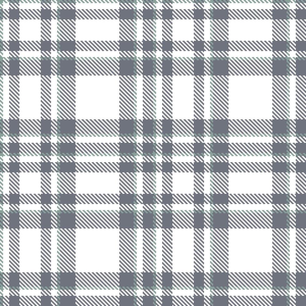 Pastel White and Neon Battleship Grey Seamless Tartan Textile Design vector