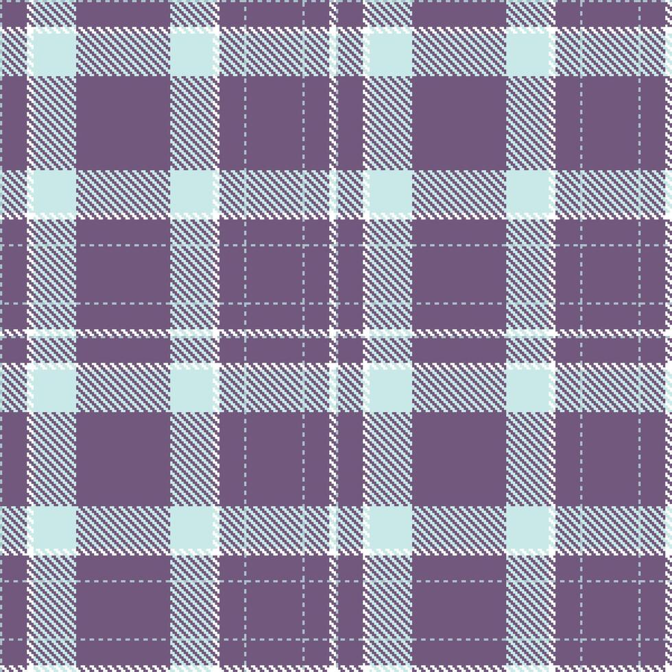 Warm Dusty Purple and Deep Cloudy Blue Seamless Tartan Textile Design vector