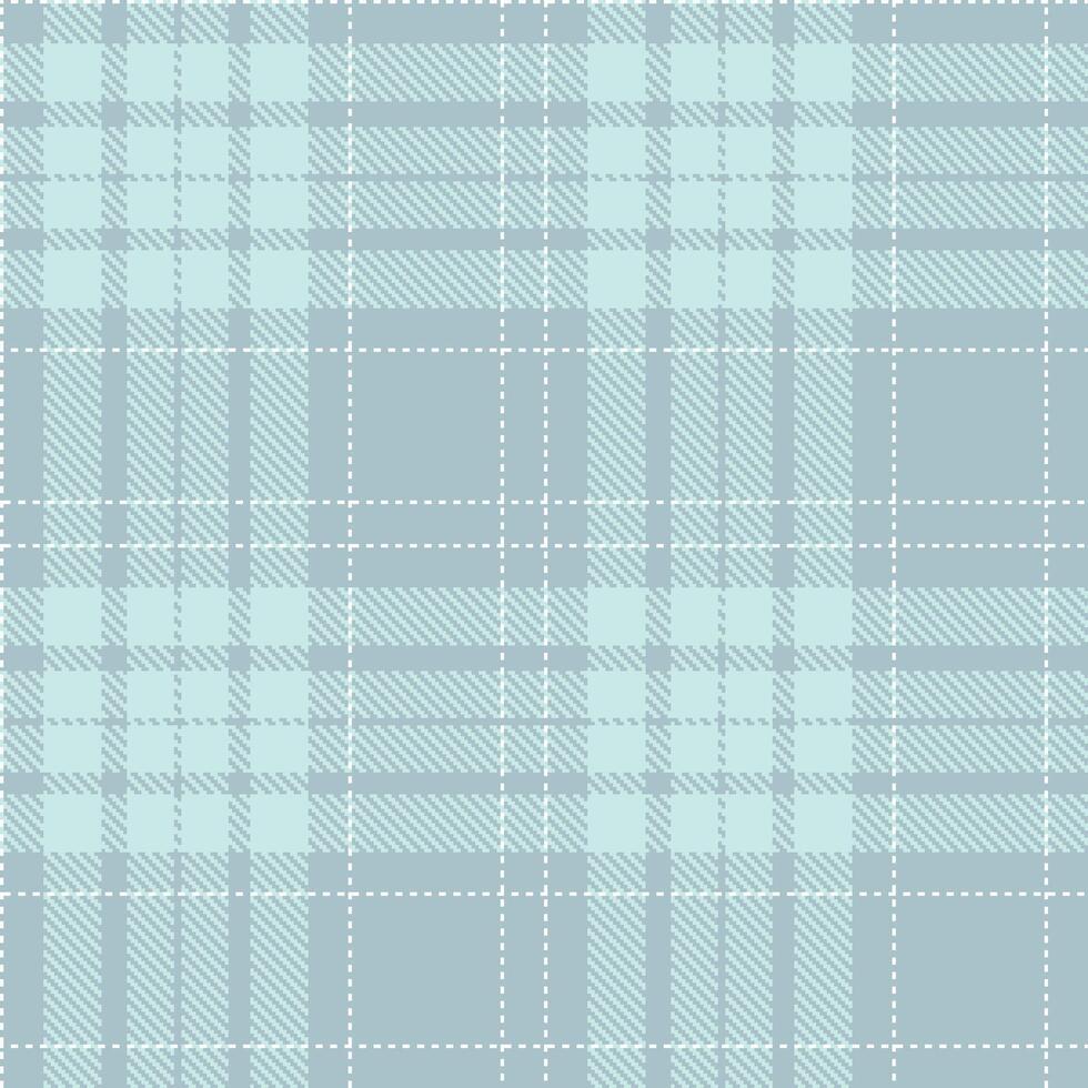 Light Cloudy Blue and Light Duck Egg Blue Seamless Tartan Textile Design vector