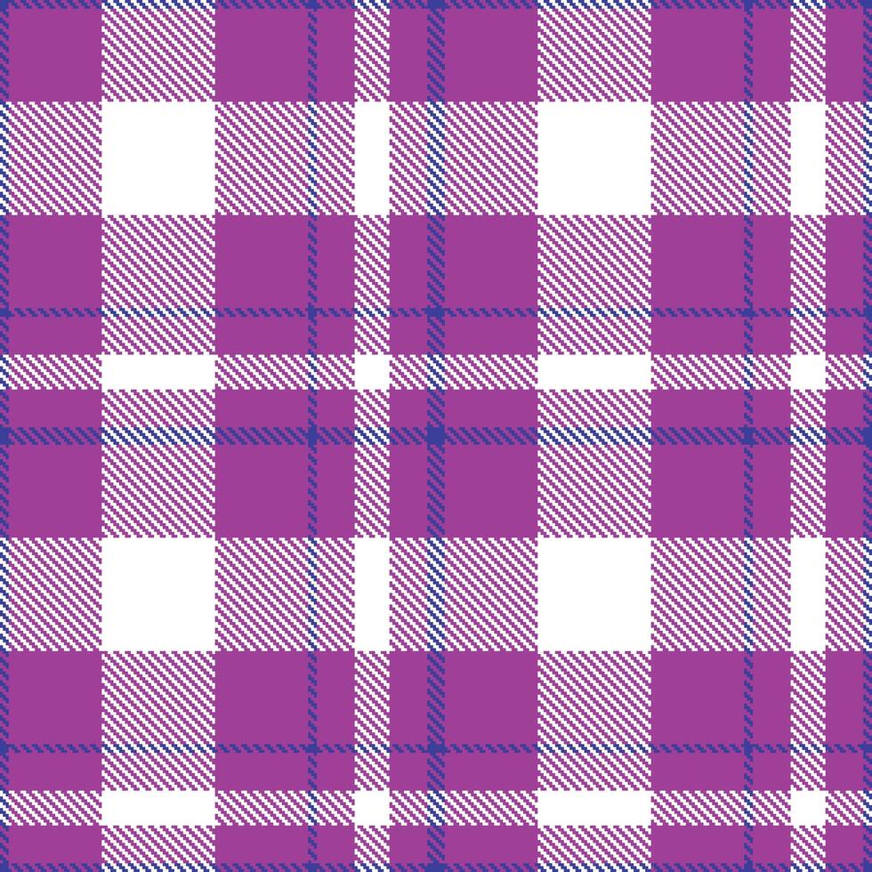 Modern Seamless Tartan in Dusty Barney Purple tones Textile Design vector