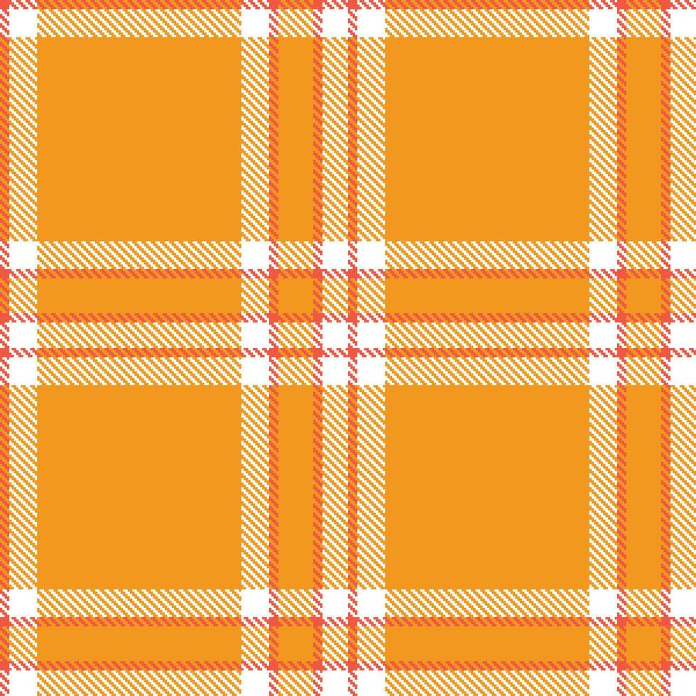 Pastel Coral and Pale White Seamless Tartan Textile Design vector