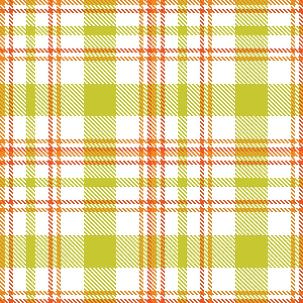 Pastel White and Dark Pumpkin Seamless Tartan Textile Design vector