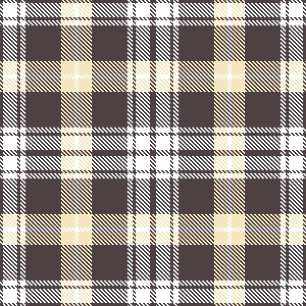 Modern Seamless Tartan in Cool Charcoal Grey tones Textile Design vector