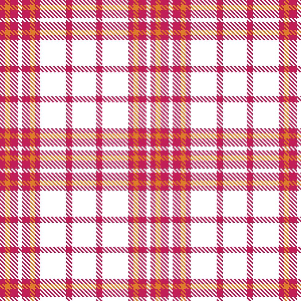Neon Purplish Red Seamless Tartan with Soft White accents Textile Design vector