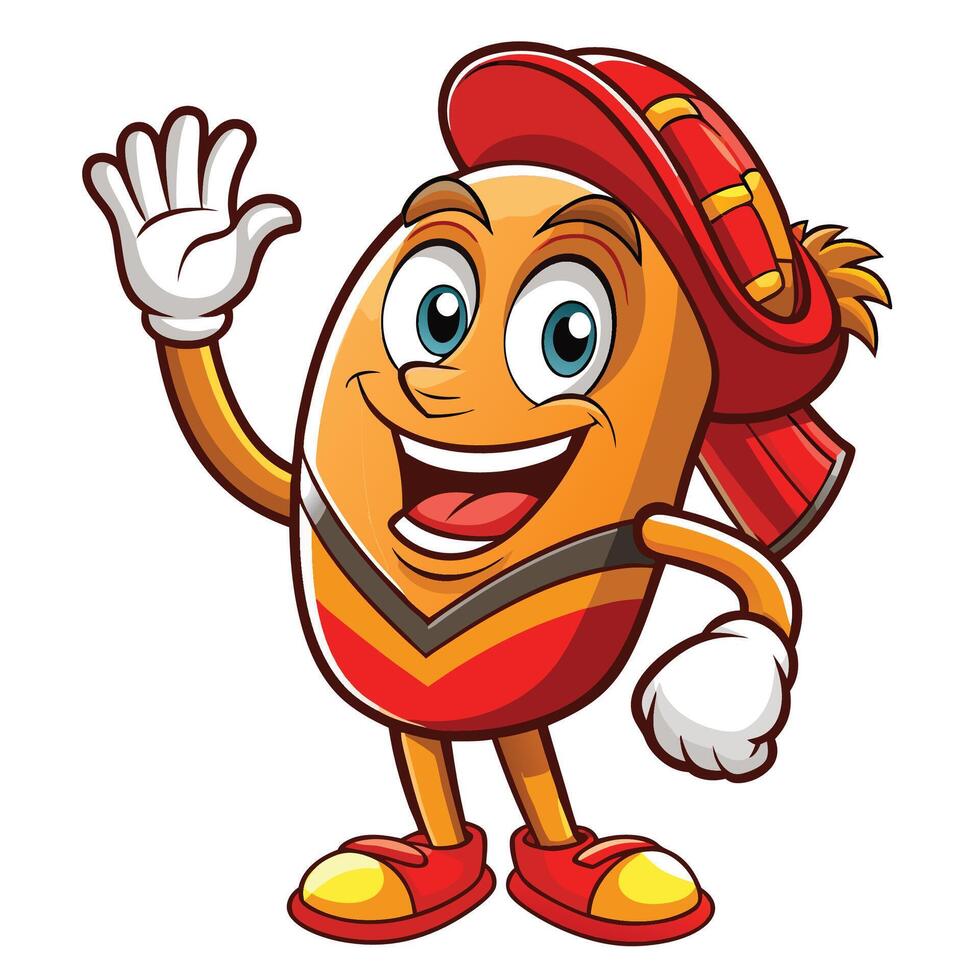 Cartoon Character Waving vector