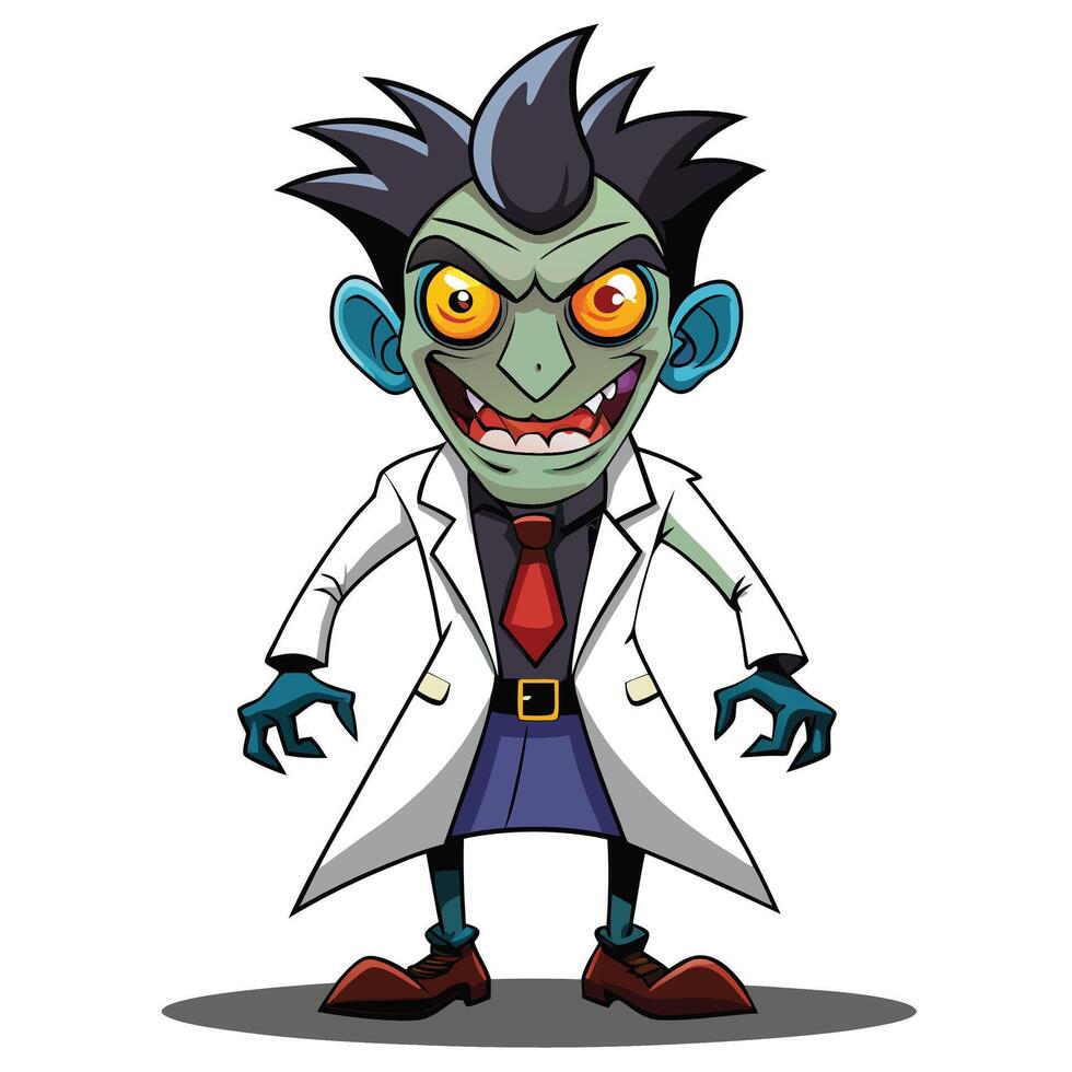 Cartoon Evil Scientist vector