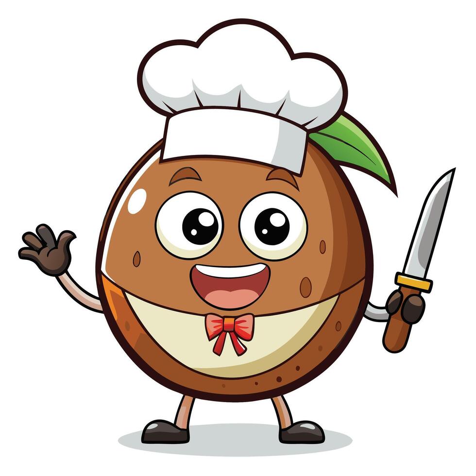 Chef Fruit Mascot vector