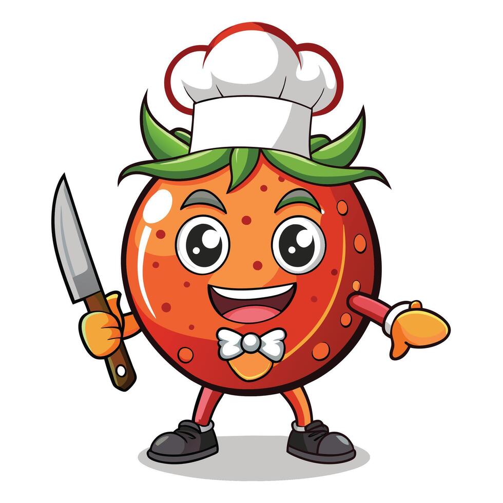 Chef Tomato Character vector