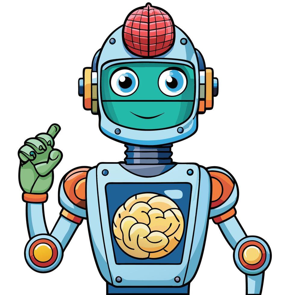 Friendly robot pointing vector