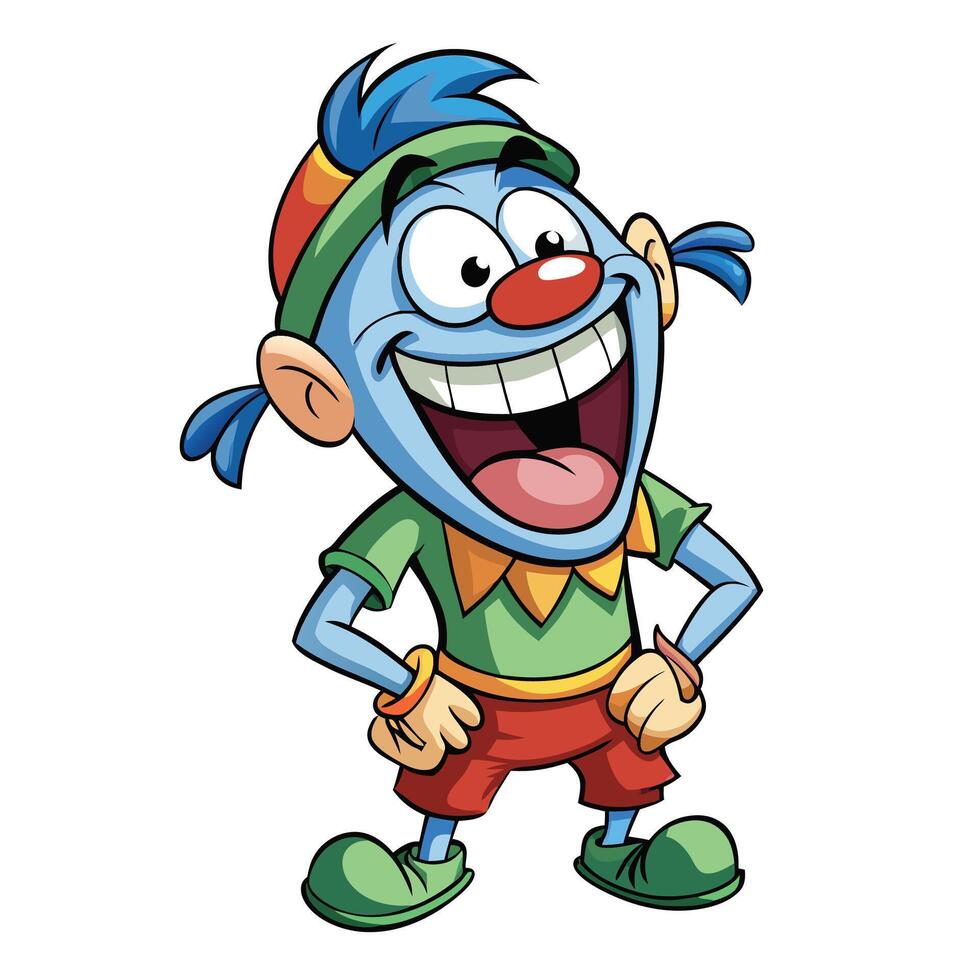 Joyful Cartoon Character vector