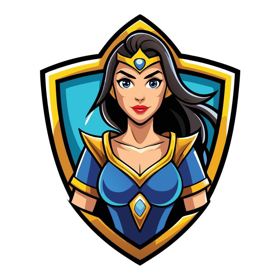 Powerful Female Character in Royal Attire vector
