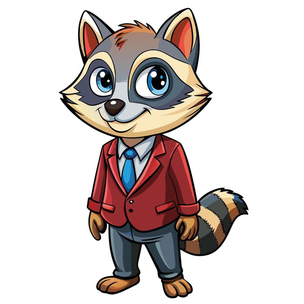 Raccoon in a Suit vector