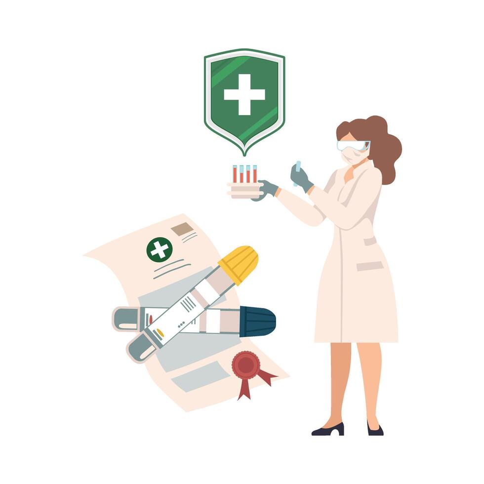 Health Insurance for Adults and Kids Illustration vector