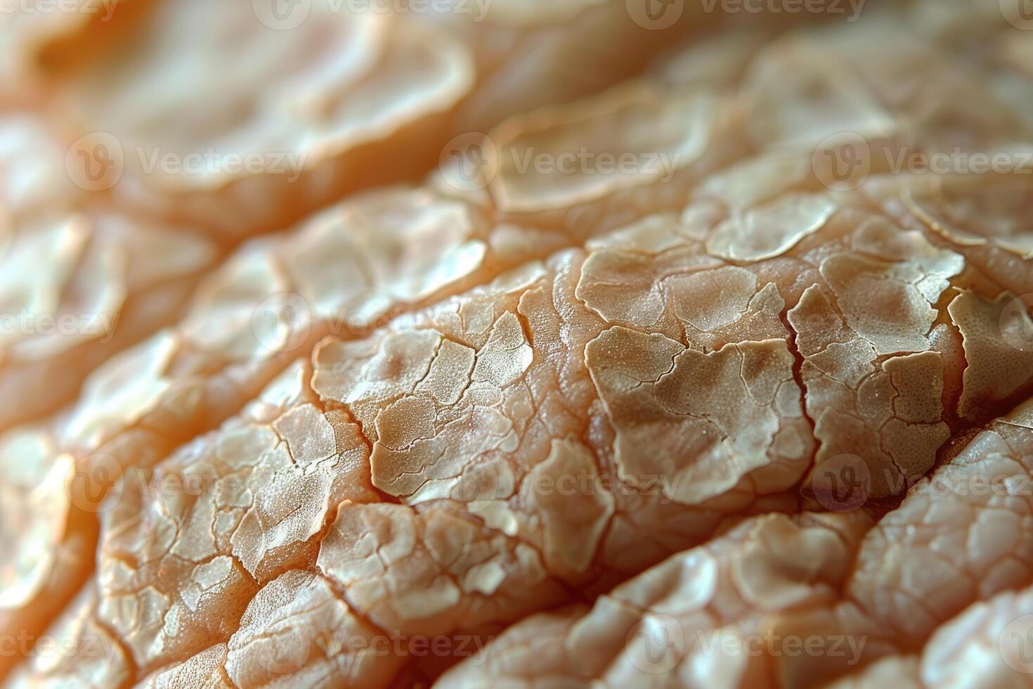 Close-up of Cracked and Wrinkled Skin of a Ripe Pomegranate photo
