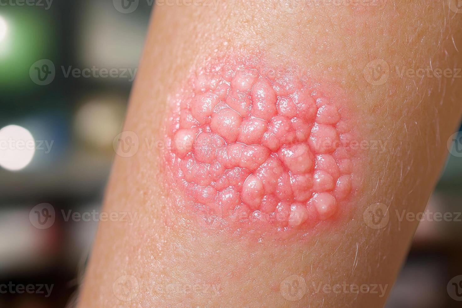 Close-up of a Skin Rash on Human Arm photo