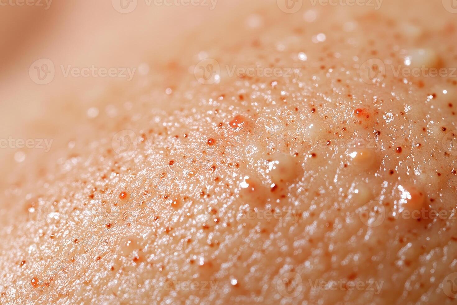 Close-up of Skin with Red and White Bumps photo