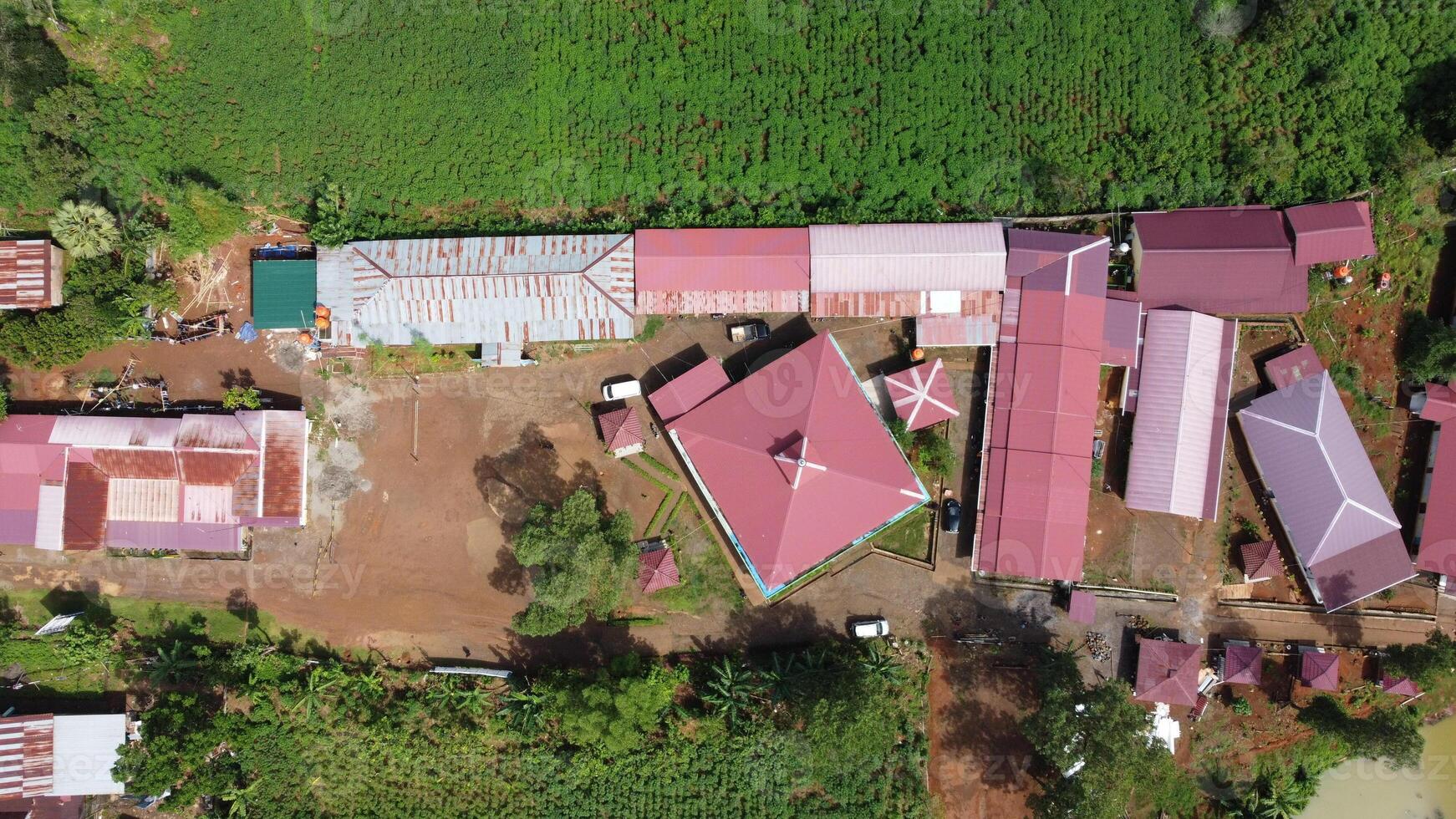 Aerial View of a Rural Complex photo