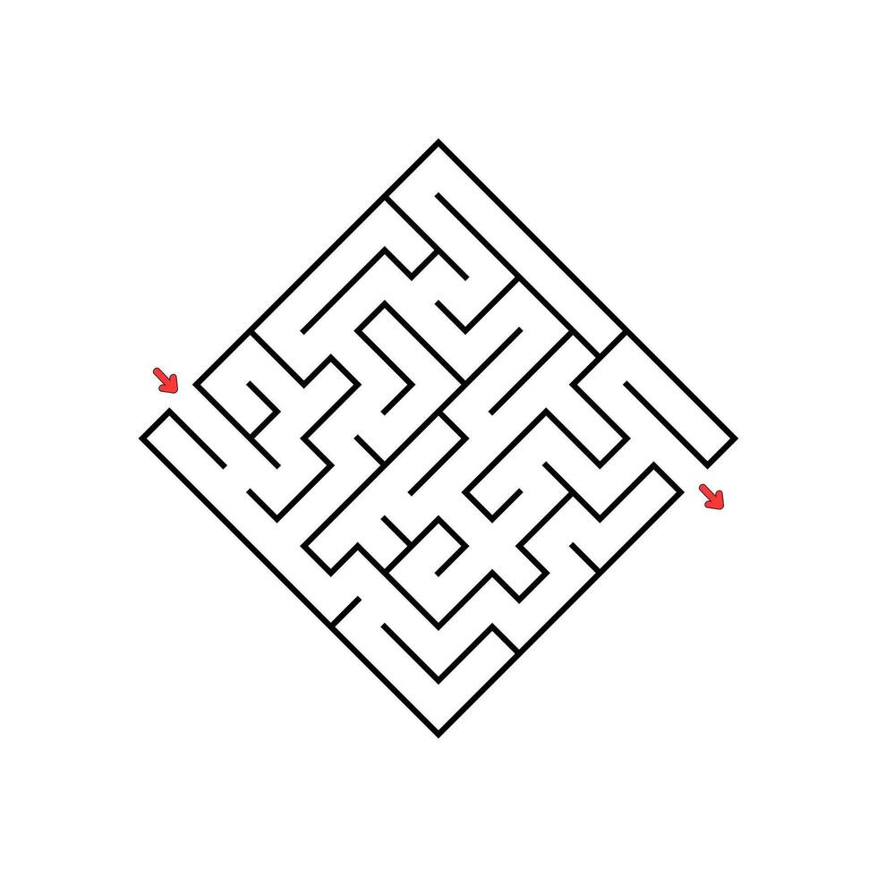 A maze with a red dot in the middle vector