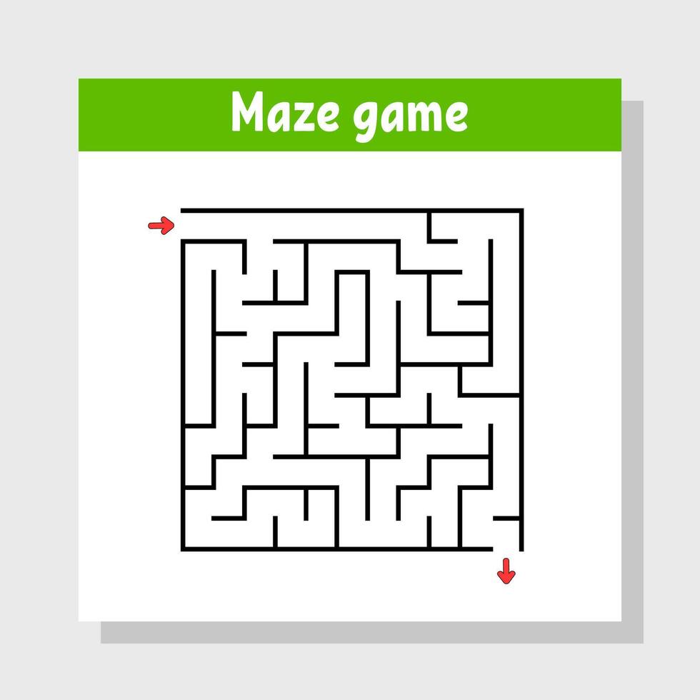 Maze game with arrow vector