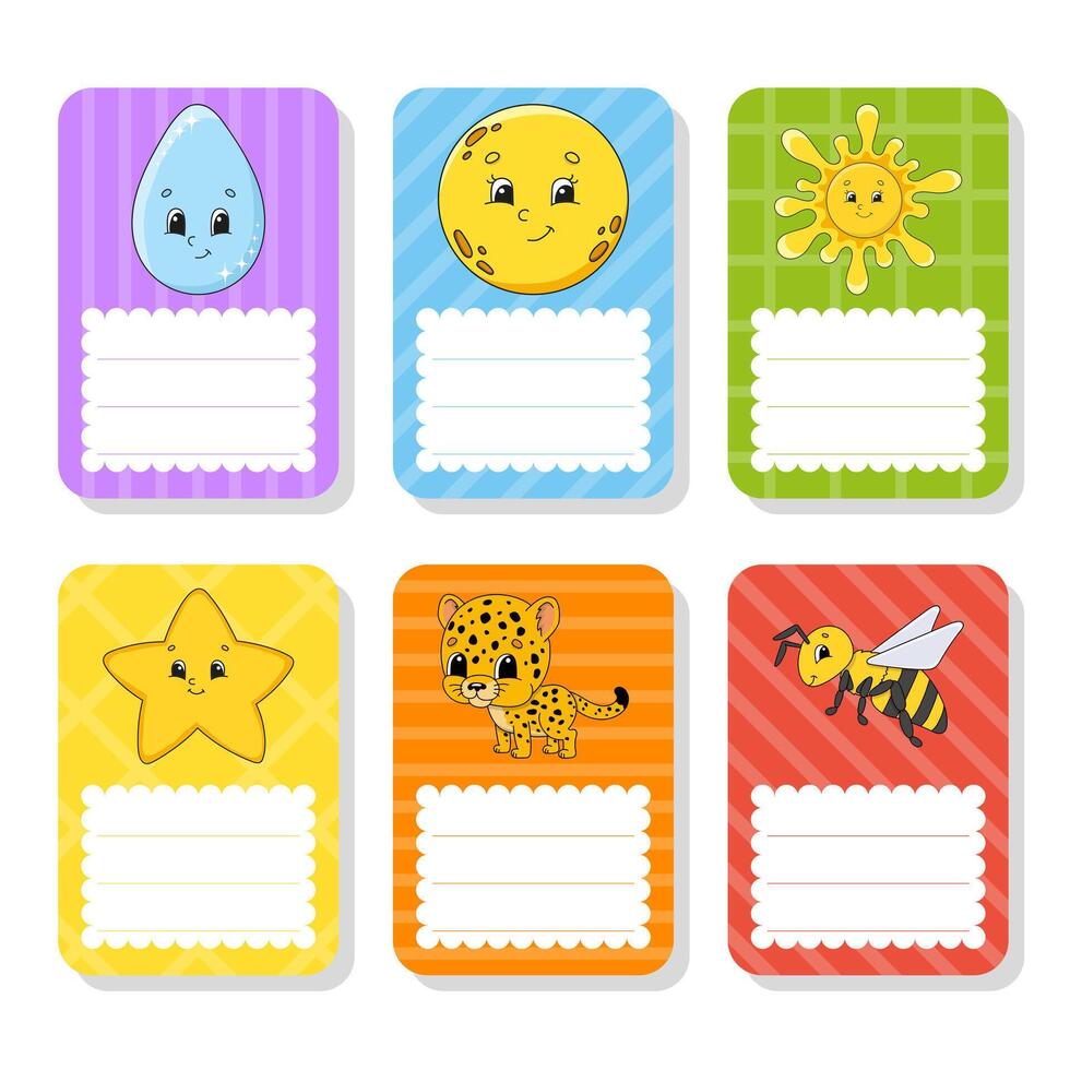 Set of cute stickers for children vector