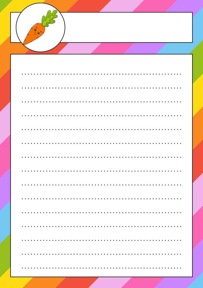 A blank notepad with a carrot on it vector