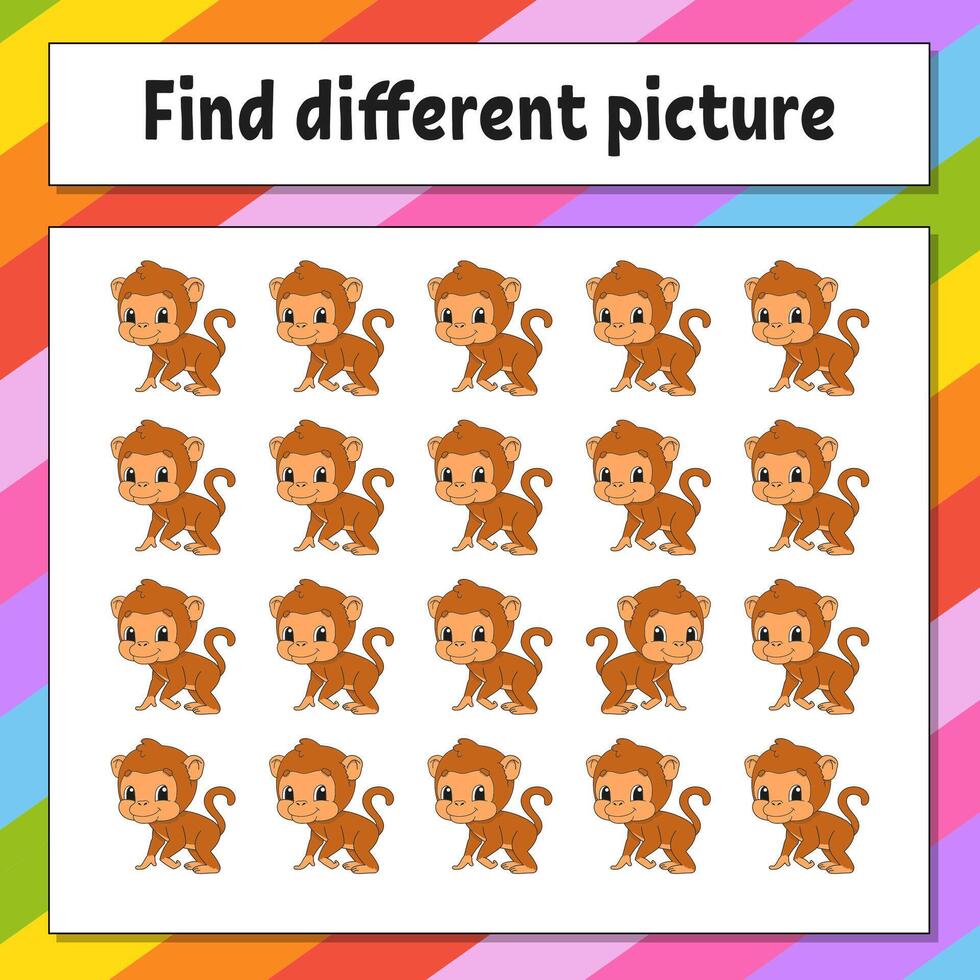 Find different pictures of monkeys vector
