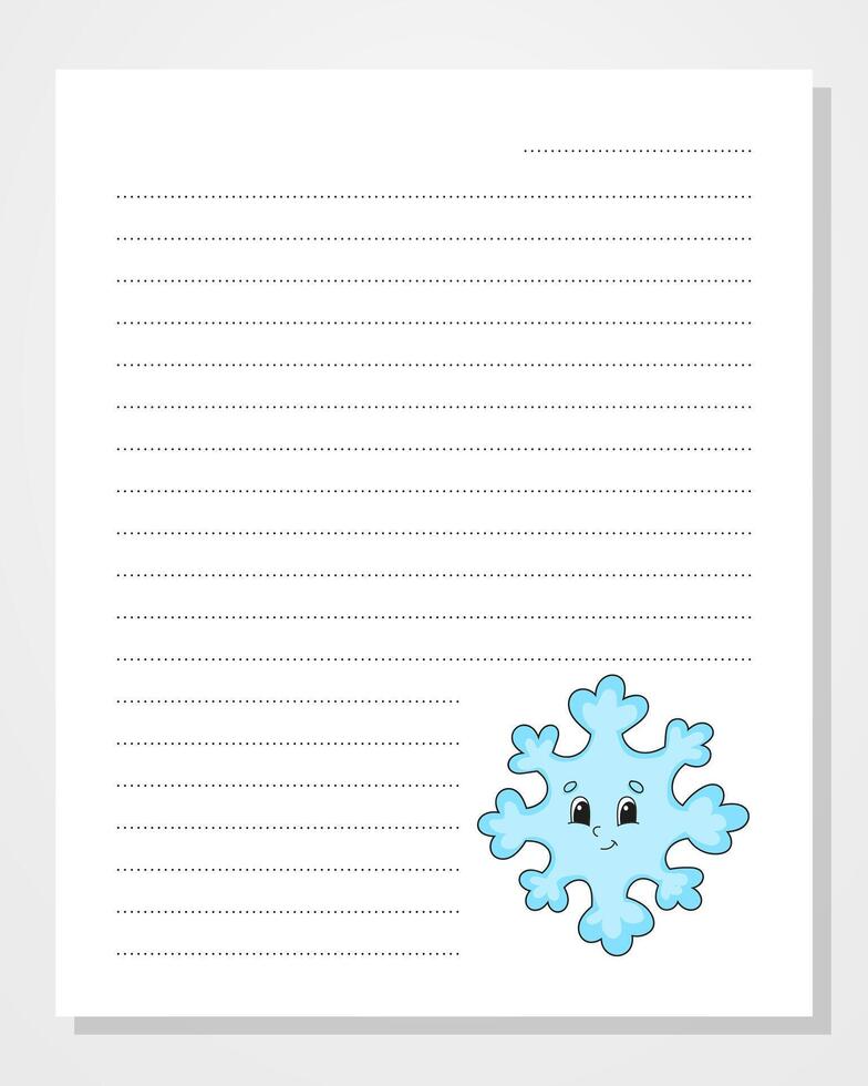 A blank paper with a snowflake on it vector