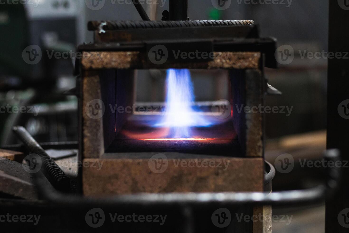 Burning furnace for forging hardware in smithy photo