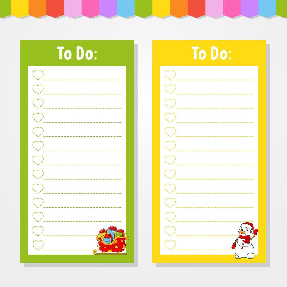 To do list template vector
