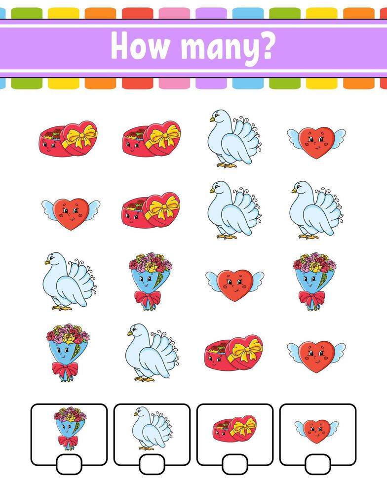 How many hearts and hearts are there illustration vector
