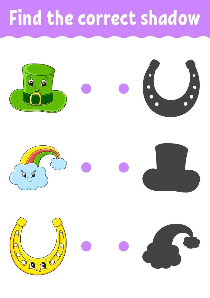 Find the correct shadow, find the correct shadow, find the correct shadow, find the correct shadow vector