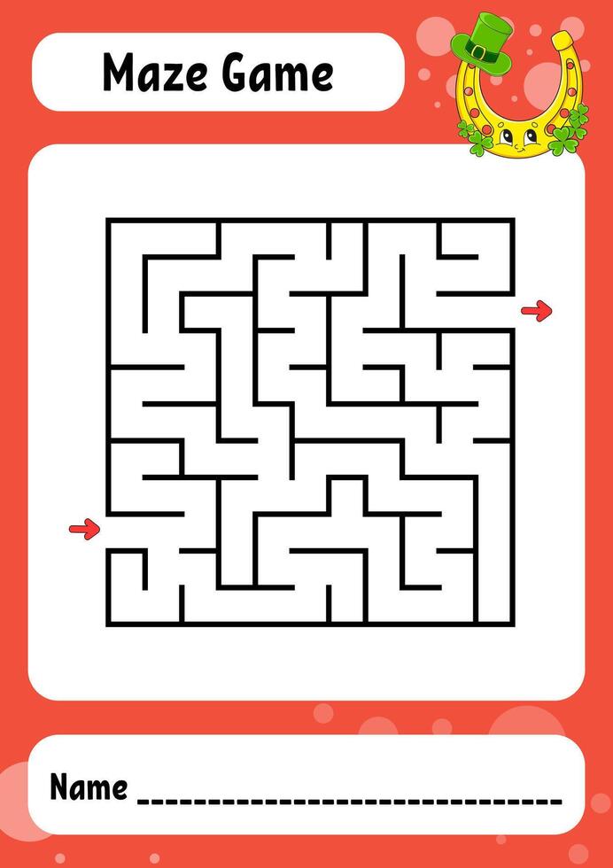 Maze game for children with a snake and a maze vector