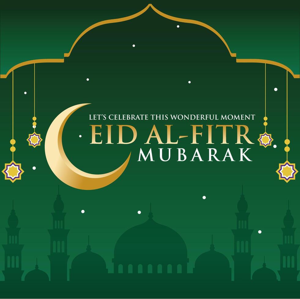 Happy Eid Mubarak 2025 - 1446 H , Greeting Card minimalist Eid Mubarak Background vector