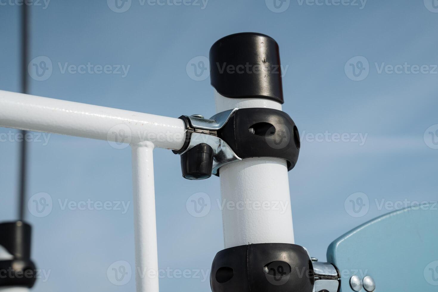 This image offers a closeup of advanced fitness equipments joints and connectors, designed for optimal stability, safety, and performance in strength exercises photo