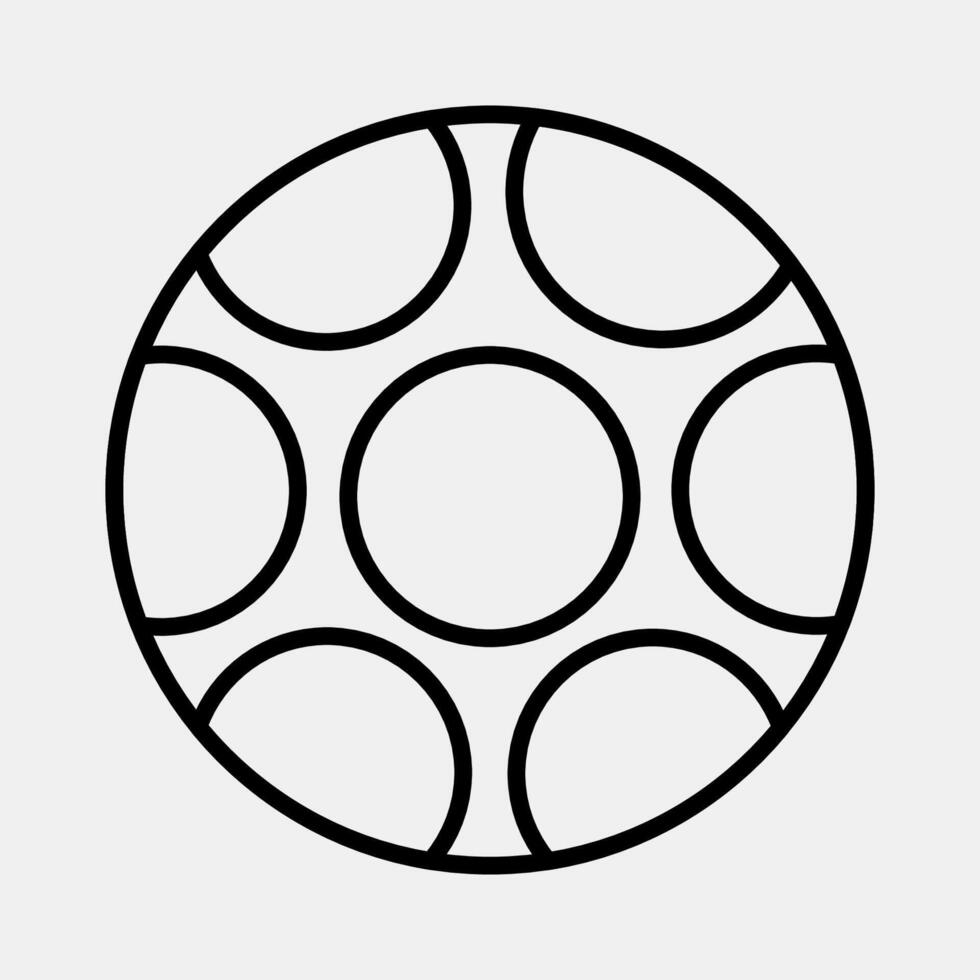 Icon soccer ball. Football and soccer elements. Icon in line style. vector