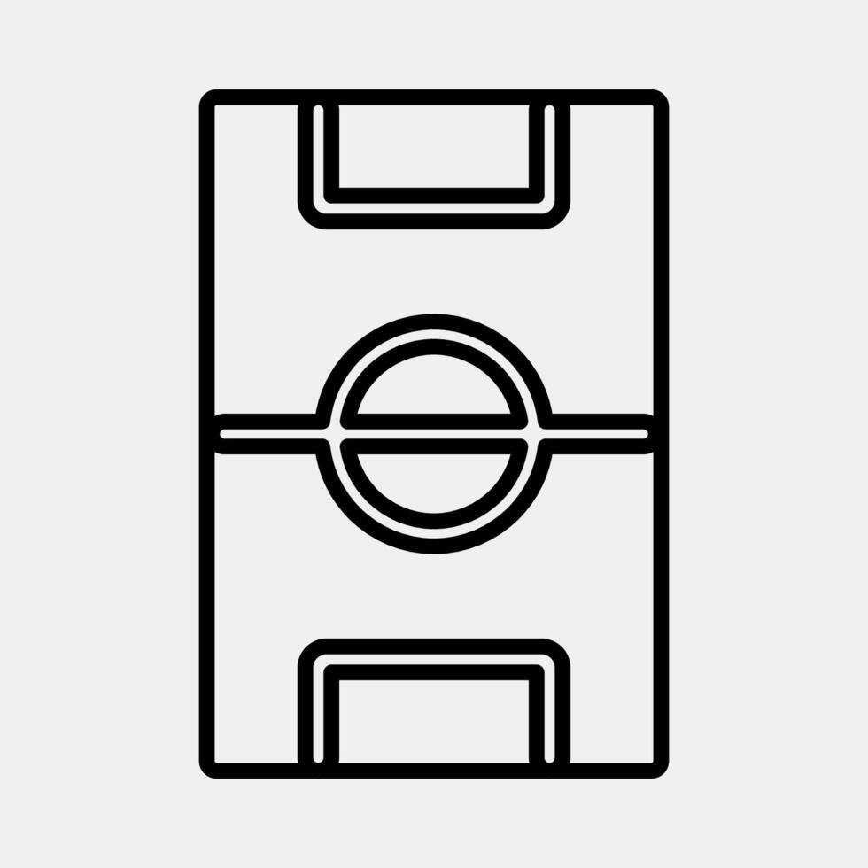 Icon field. Football and soccer elements. Icon in line style. vector