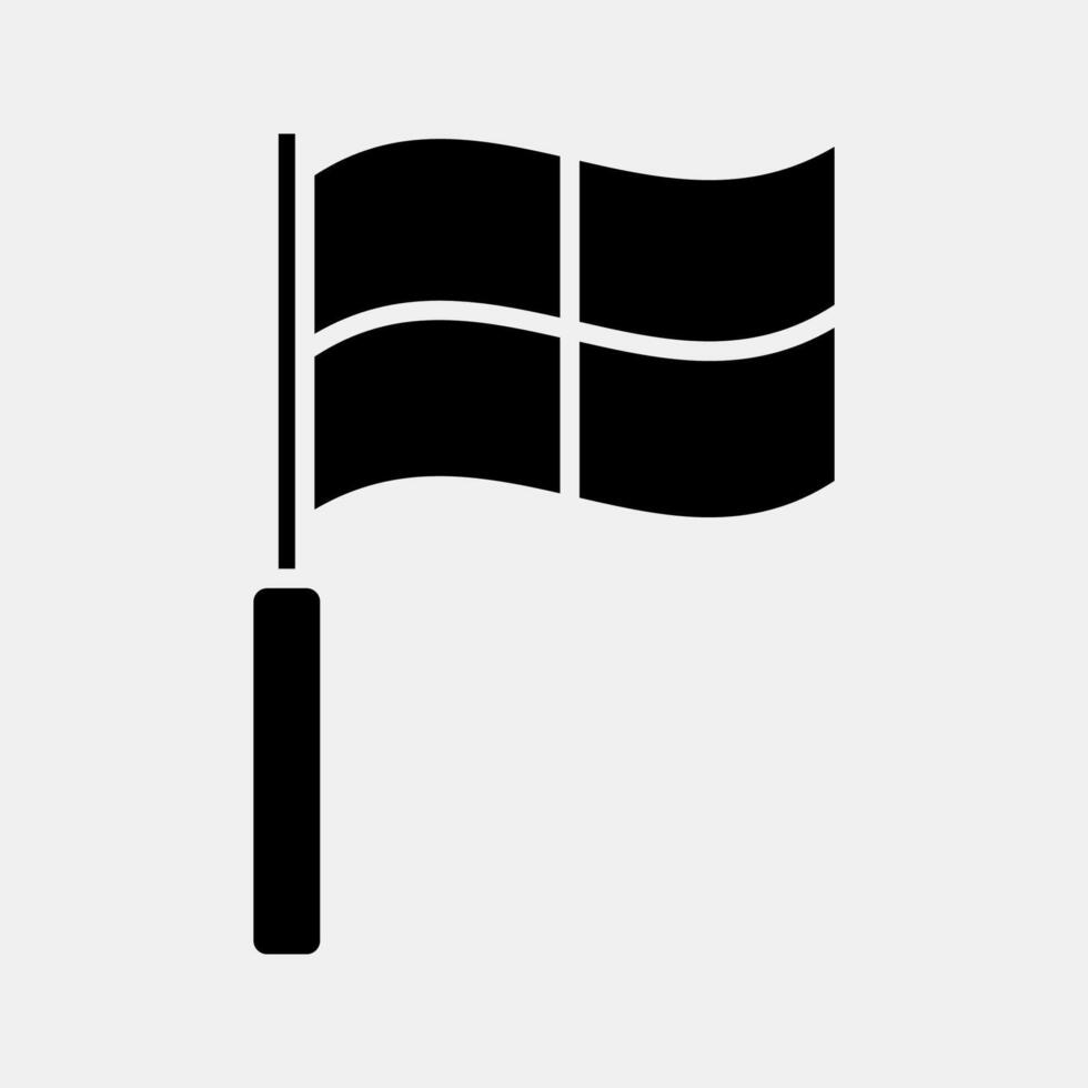 Icon linesman flag. Football and soccer elements. Icon in glyph style. vector