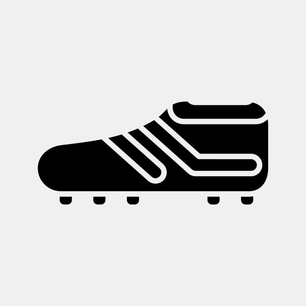 Icon shoes. Football and soccer elements. Icon in glyph style. vector