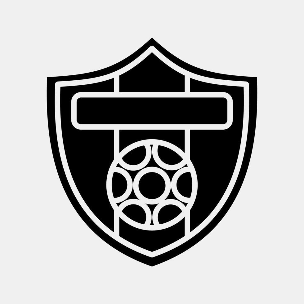 Icon team. Football and soccer elements. Icon in glyph style. vector