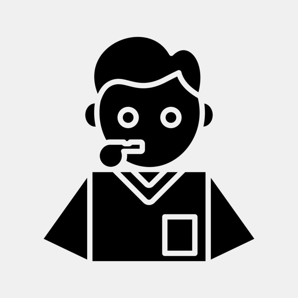Icon referee. Football and soccer elements. Icon in glyph style. vector