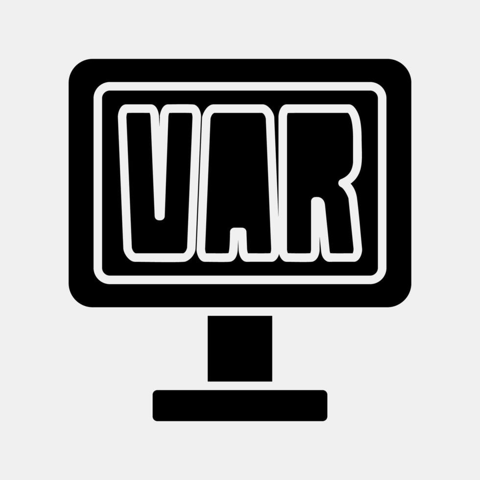 Icon var. Football and soccer elements. Icon in glyph style. vector