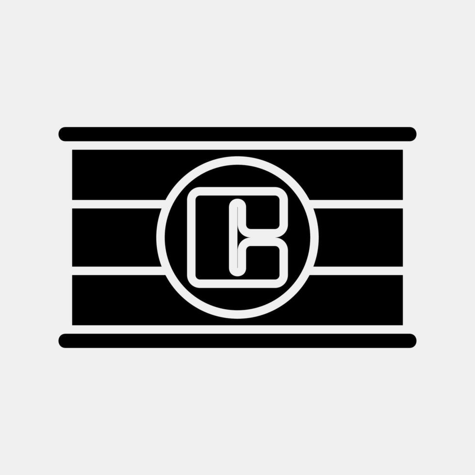 Icon captain armband. Football and soccer elements. Icon in glyph style. vector