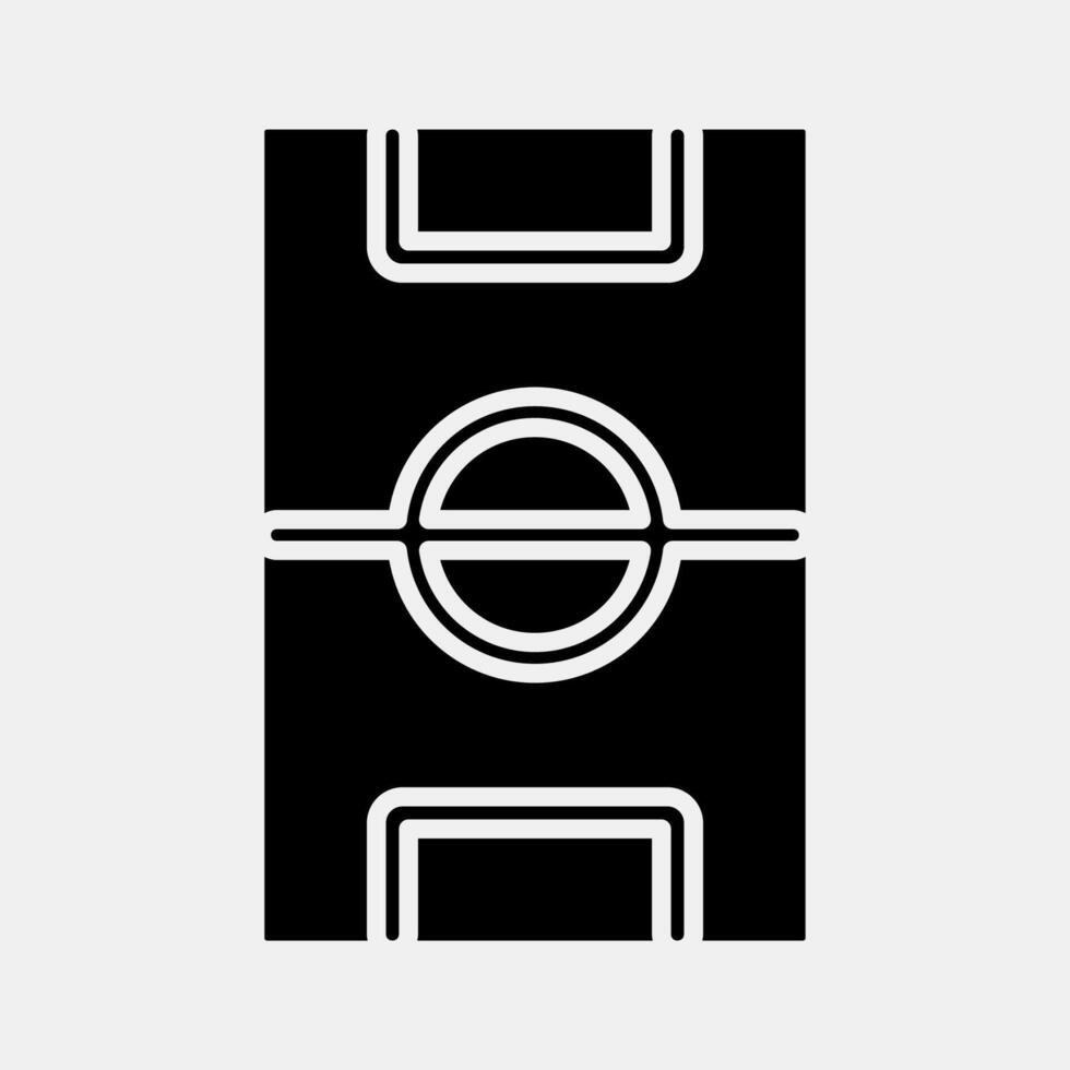 Icon field. Football and soccer elements. Icon in glyph style. vector